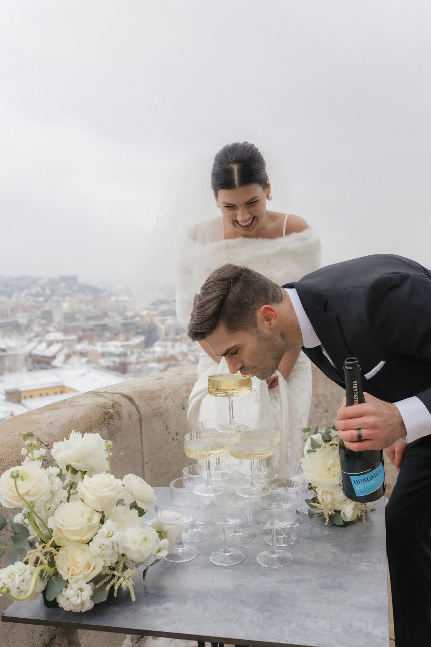 budapest wedding photoshoot budapest wedding photographer elegant and documentary style Fisherman's Bastion wedding