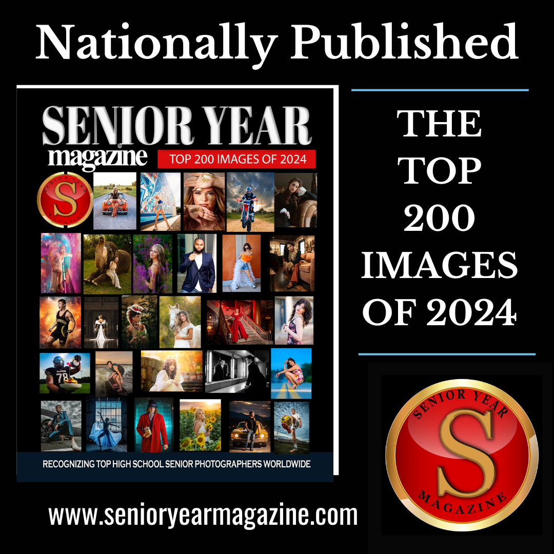 Senior Year Magazine cover showcases a collage of photography with The Top 200 Images of 2024 text and gold seal.