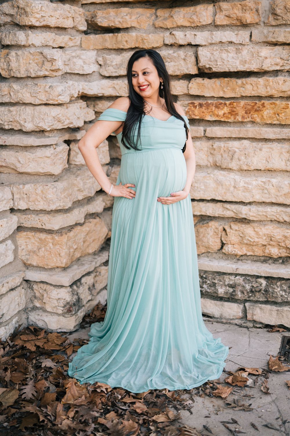February maternity portraits in the forest. Copyright Two Birds Photography 2026.
