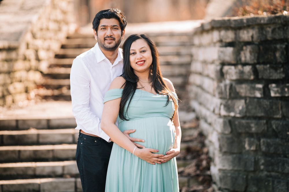 February maternity portraits in the forest. Copyright Two Birds Photography 2026.