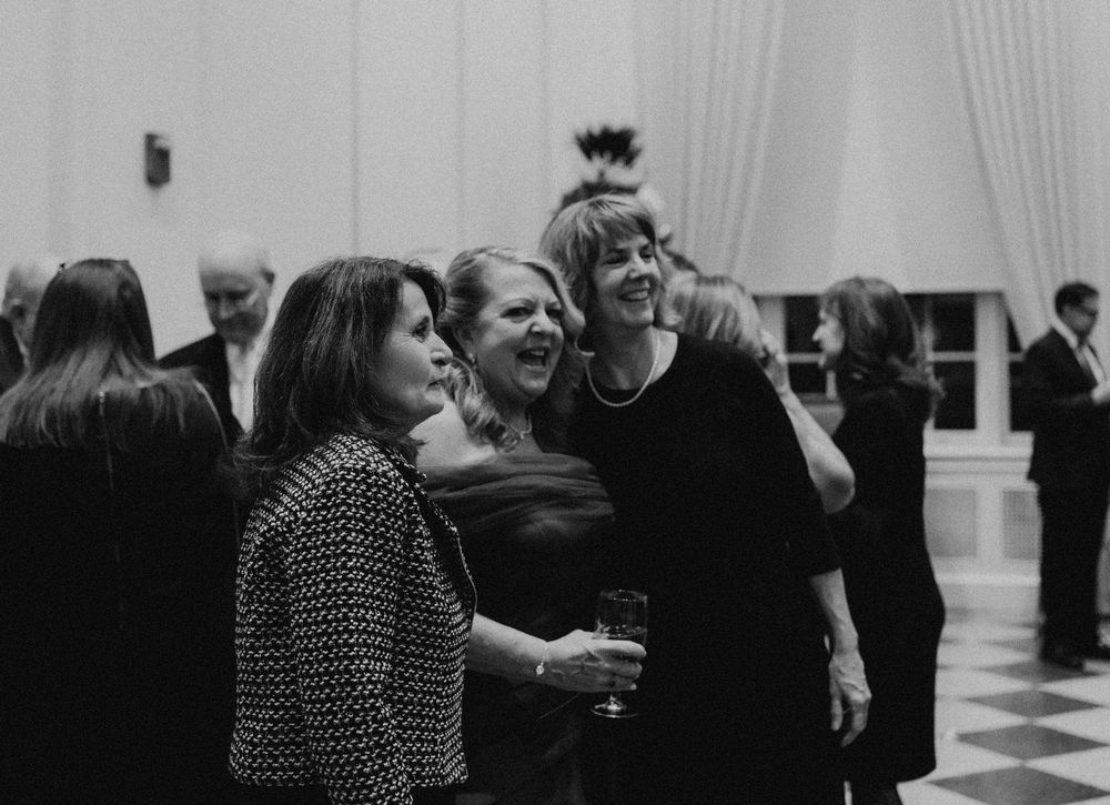 Yorktowne Hotel wedding in York, PA – candid photos of guests during cocktail hour – elegant winter wedding