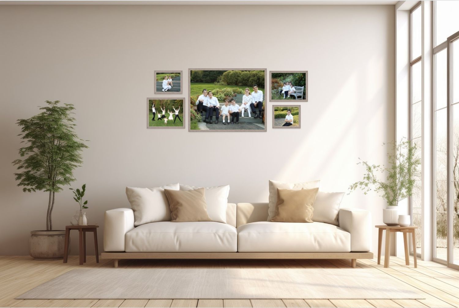 A beautiful home interior featuring custom fine art portraits designed by Gitty Strauss Photography in Ocean County