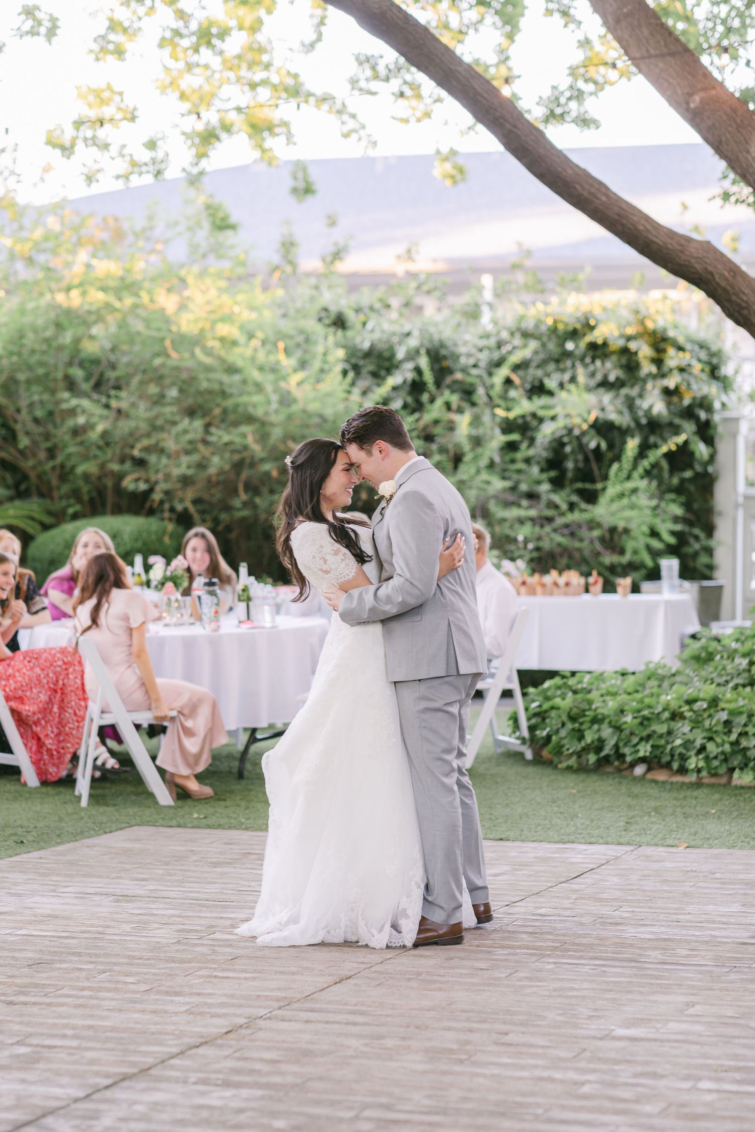 Wedding Couple dancing at the wedding reception in Modesto California Venue captured by Chelsee Rawe Photography