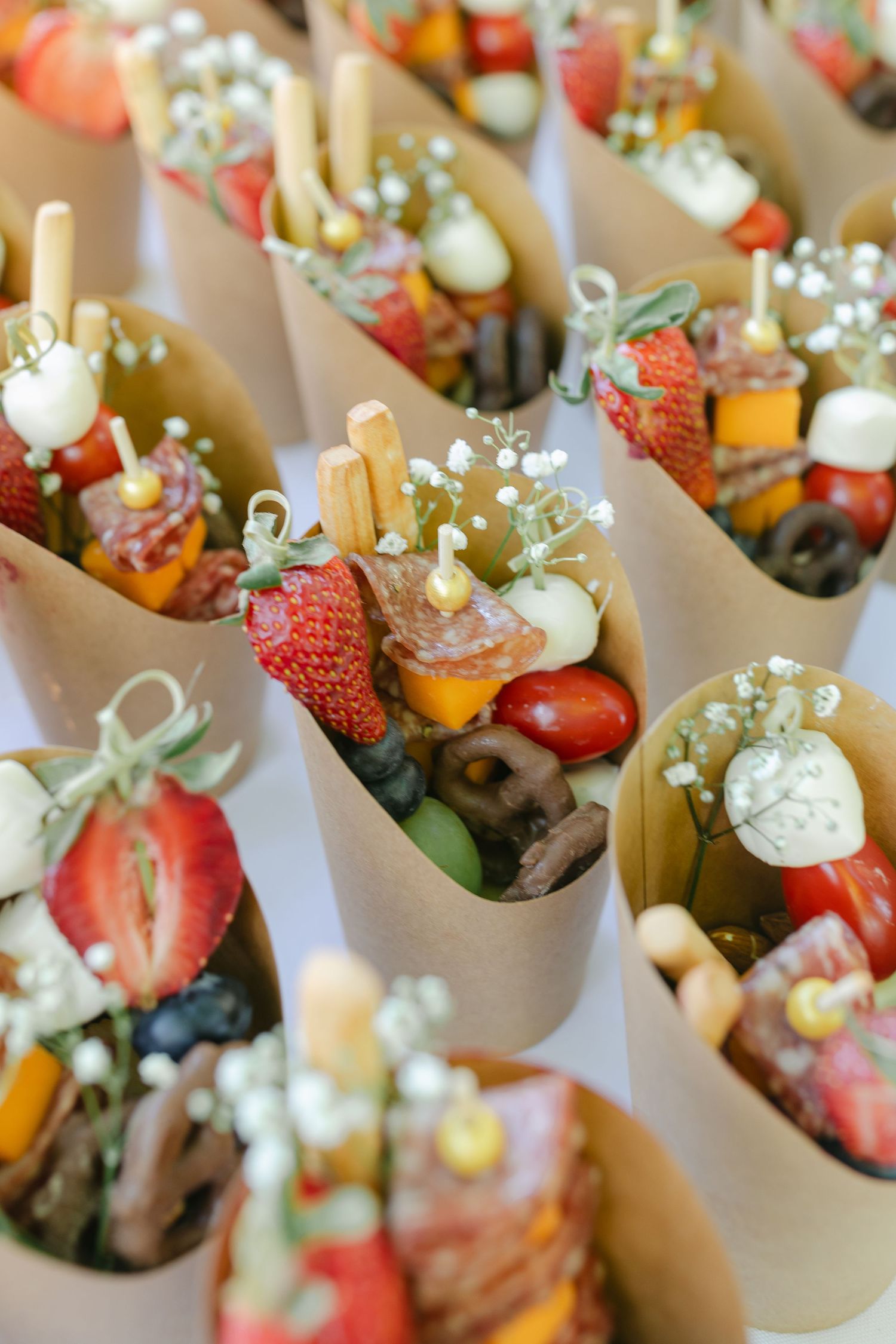 Charcuterie Cups from the reception at McHenry Mansion captured by Chelsee Rawe Photography