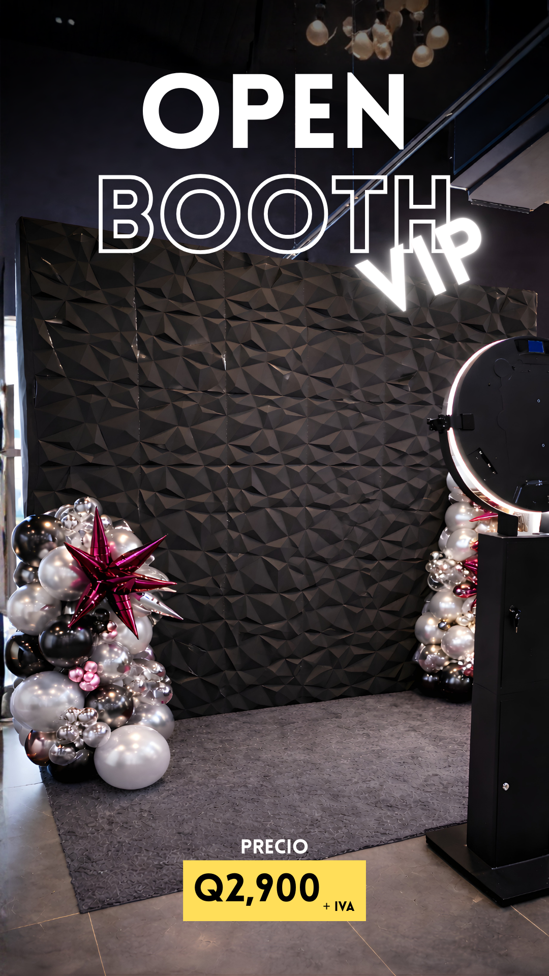 open booth de fotos en Guatemala para eventos y celebraciones