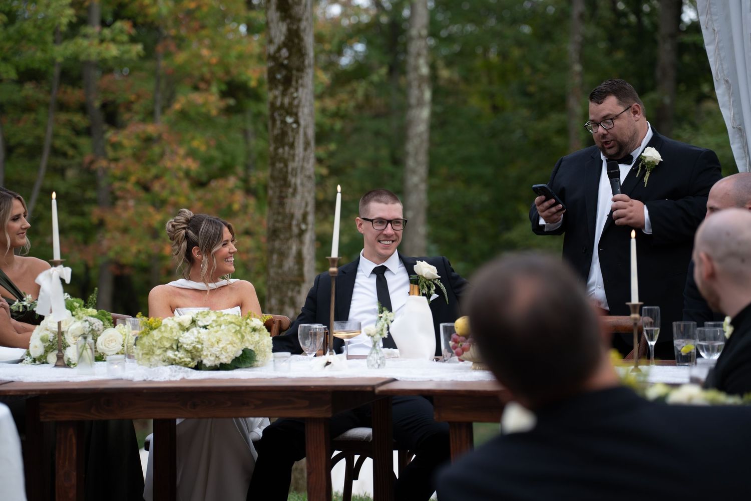 Speeches, Reception
True to Color
Pittsburgh Wedding 
Schermichael Woods
Fall Wedding