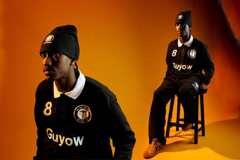 A series of dark silhouettes against a warm orange background create a dramatic visual sequence.