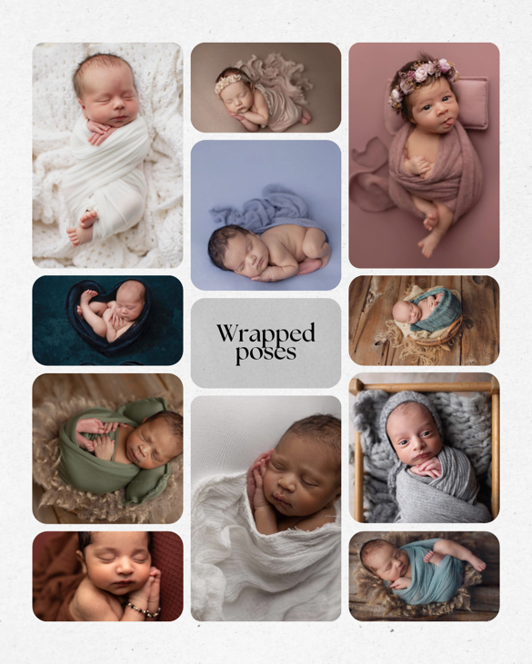 ways to wrap baby to keep them snuggled Elizabeth lang photography Surrey