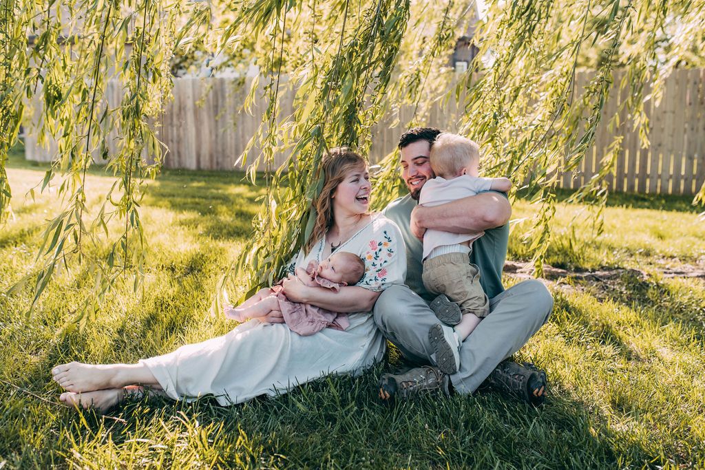 Stephanie Fenzl and her family. Photo by Stag and Bird Photography