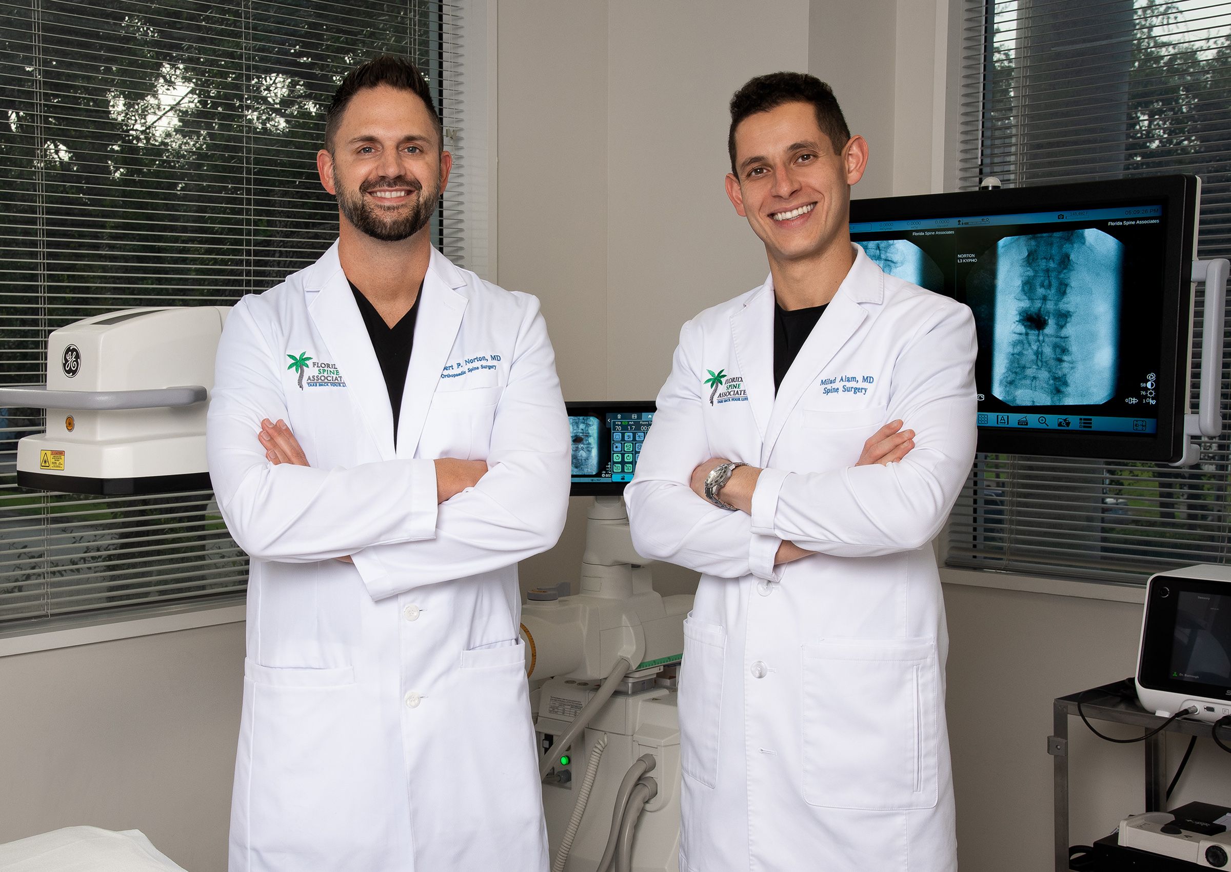 Dr. Norton and Dr. Alam Florida Spine Center portraits Jeffrey Tholl photography