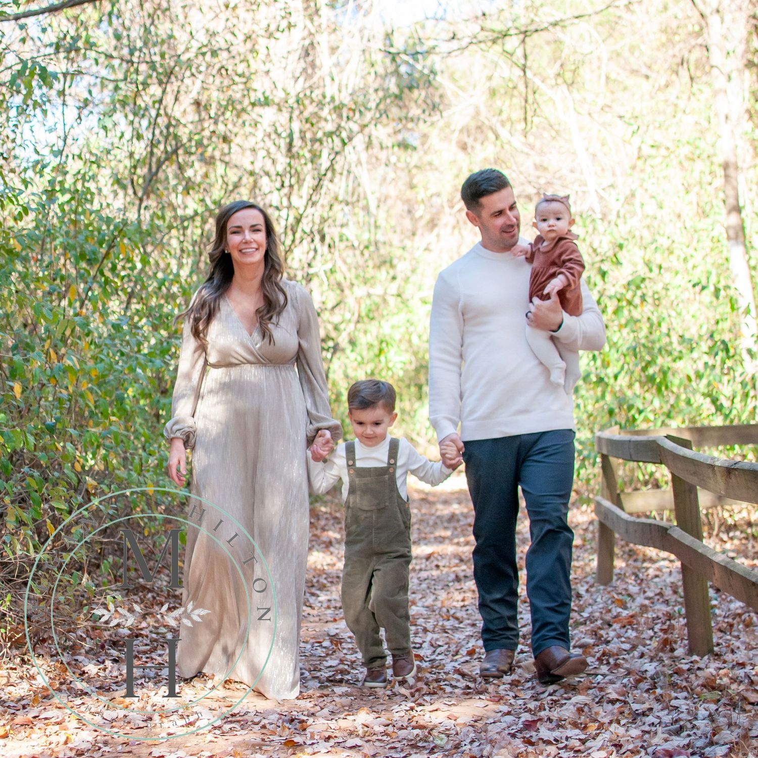Family walking photo nature trail