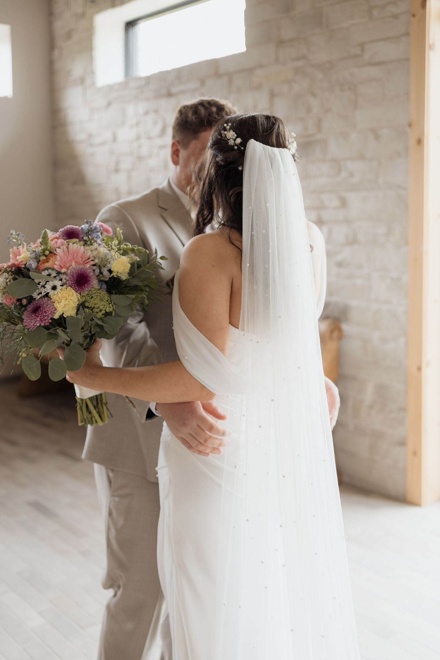 Bride and groom intimate romantic moment at Kingsbrae Gardens Algonquin Resort St. Andrews New Brunswick wedding photographer true to life