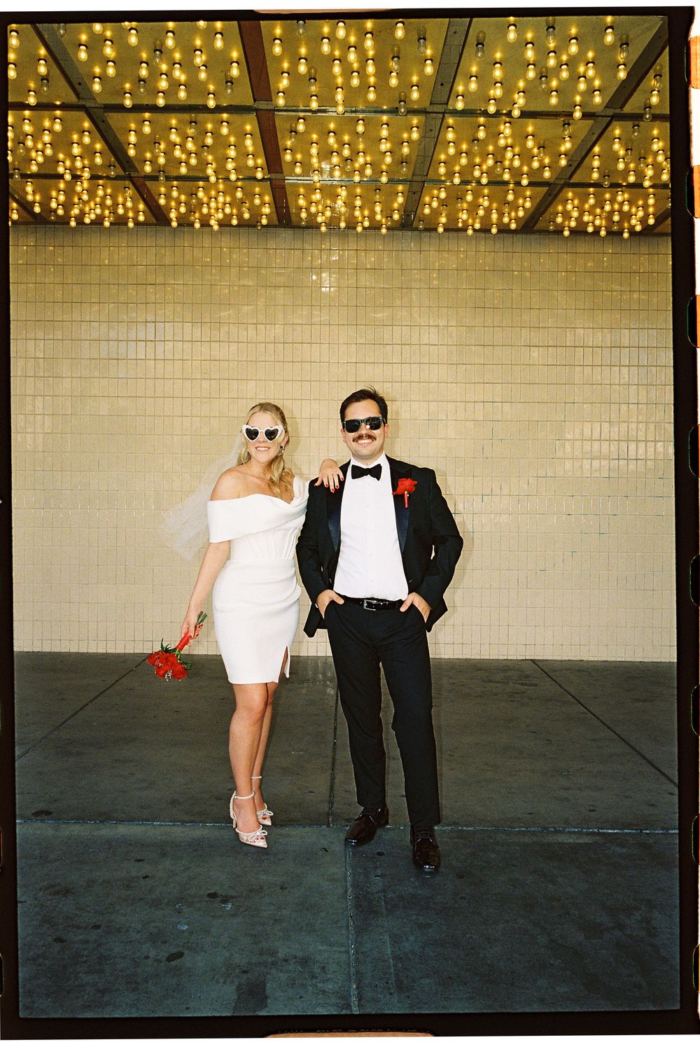 Las Vegas elopement in 35mm film