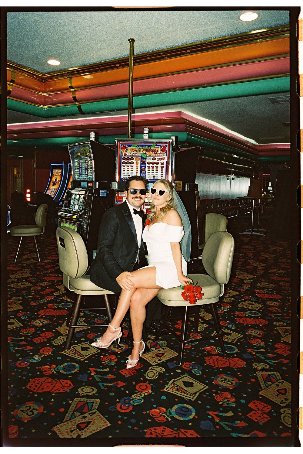 Las Vegas elopement in 35mm film