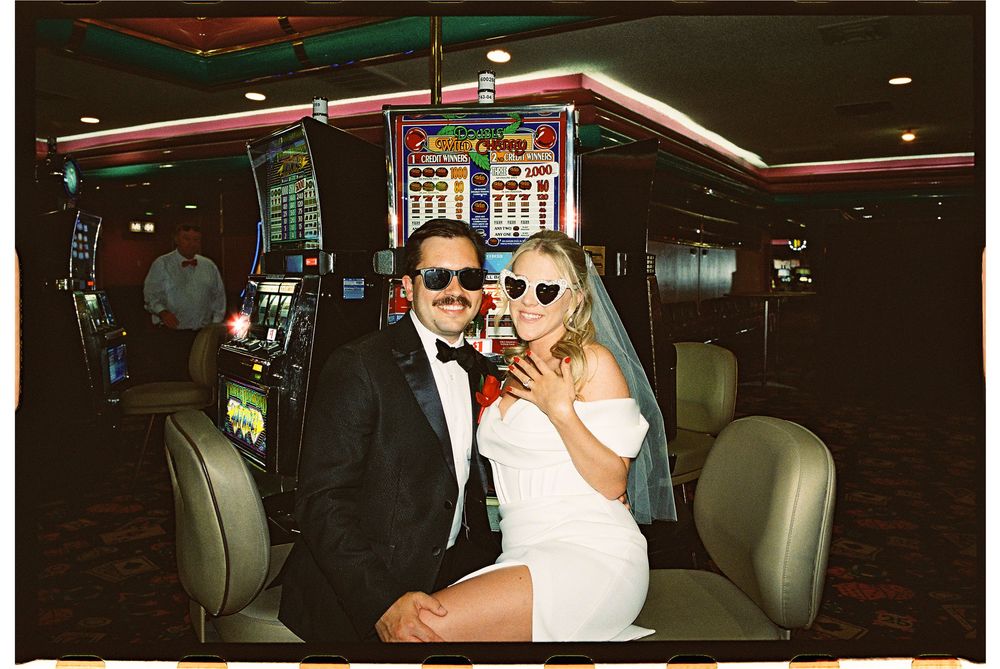 Las Vegas elopement in 35mm film