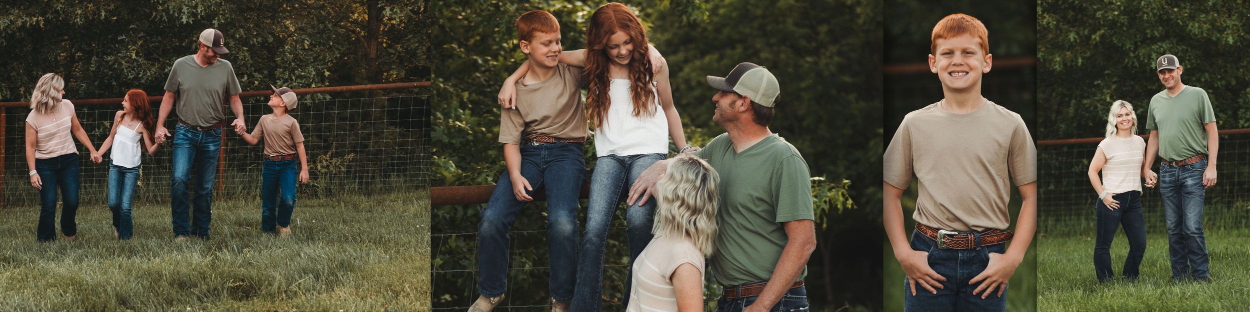 People casually gather outdoors in a rural grassy setting during autumn with warm lighting and natural poses.