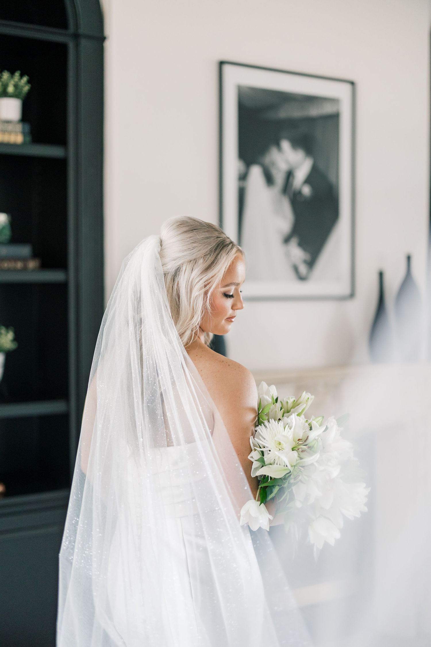 Bridal portraits in Monroe at Southern Stables.