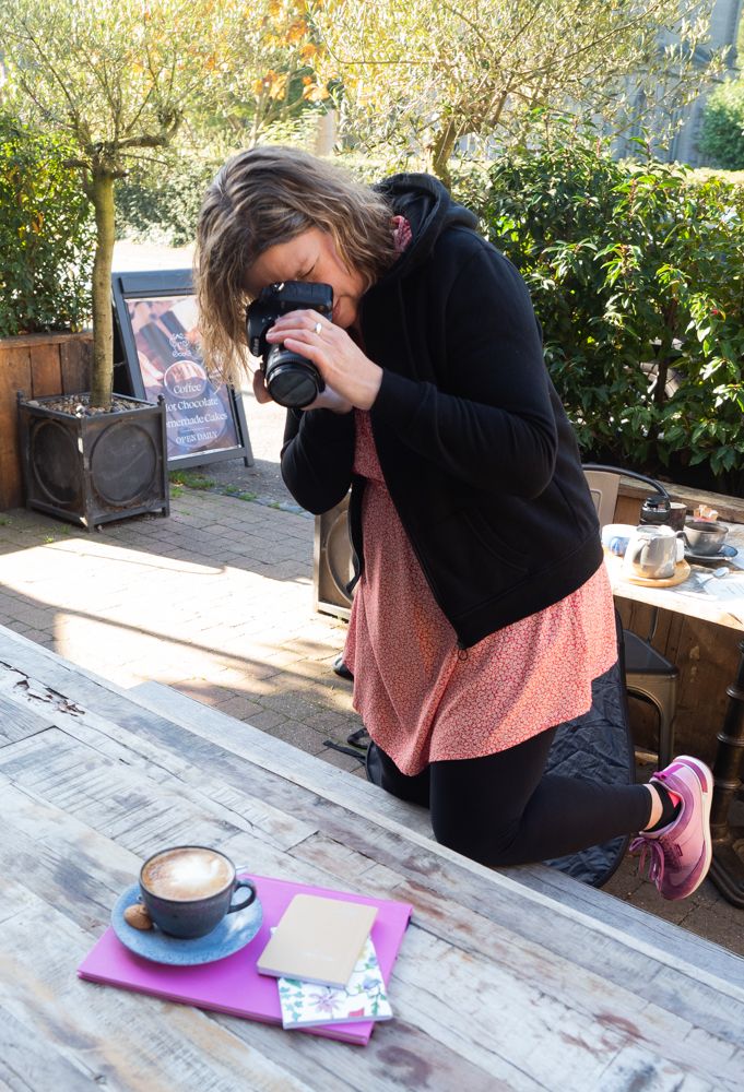 Helen Yandell photographing food and interiors for a local Worcestershire restaurant