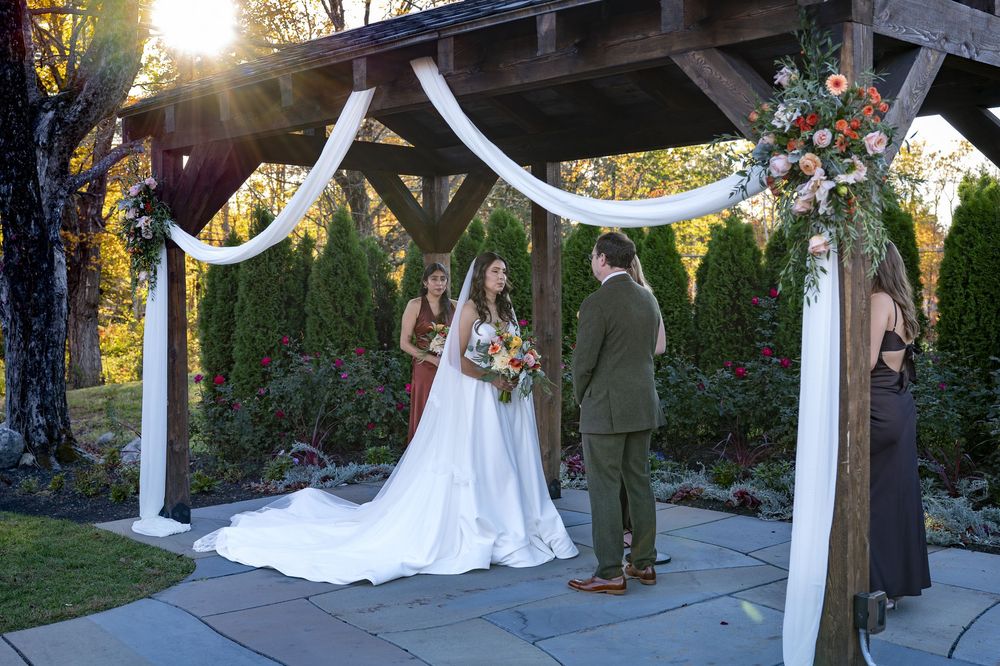 Christopher Raspa Photography,  Wedding Photographer  Vibrant Fall Wedding at The Barn at Merry Hill NH