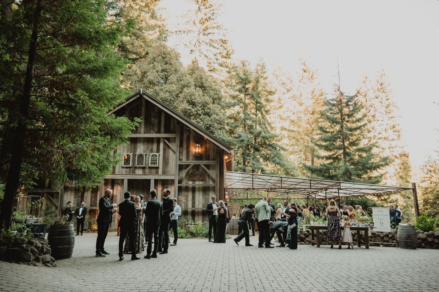 reception space wedding at waterfall lodge