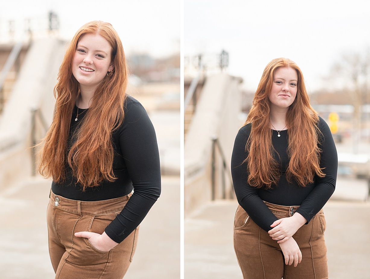 Audition Headshots of Teenage Girl taken in Downtown Bartlesville by Bartlesville Photographer Kristi Bray