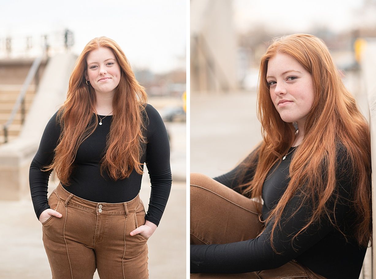 Audition Headshots of Teenage Girl taken in Downtown Bartlesville by Bartlesville Photographer Kristi Bray