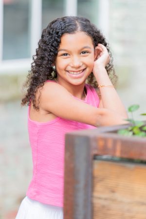 Beautiful girl gracefully posing for the camera, radiating elegance and charm in every shot.