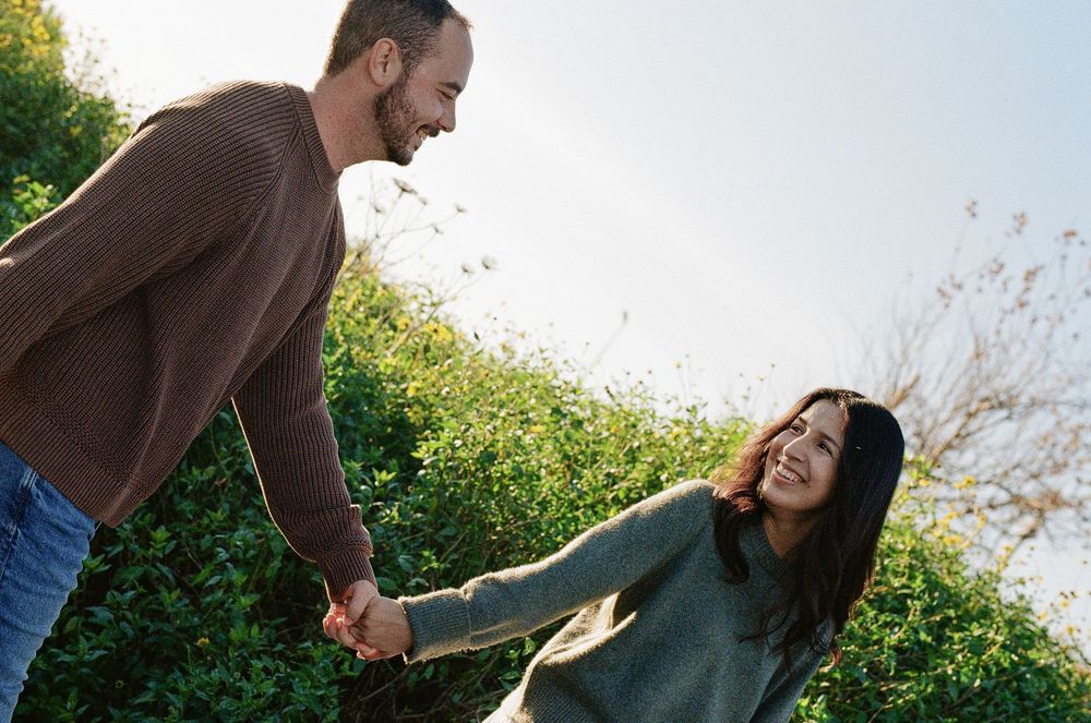 engagement photos on film in california