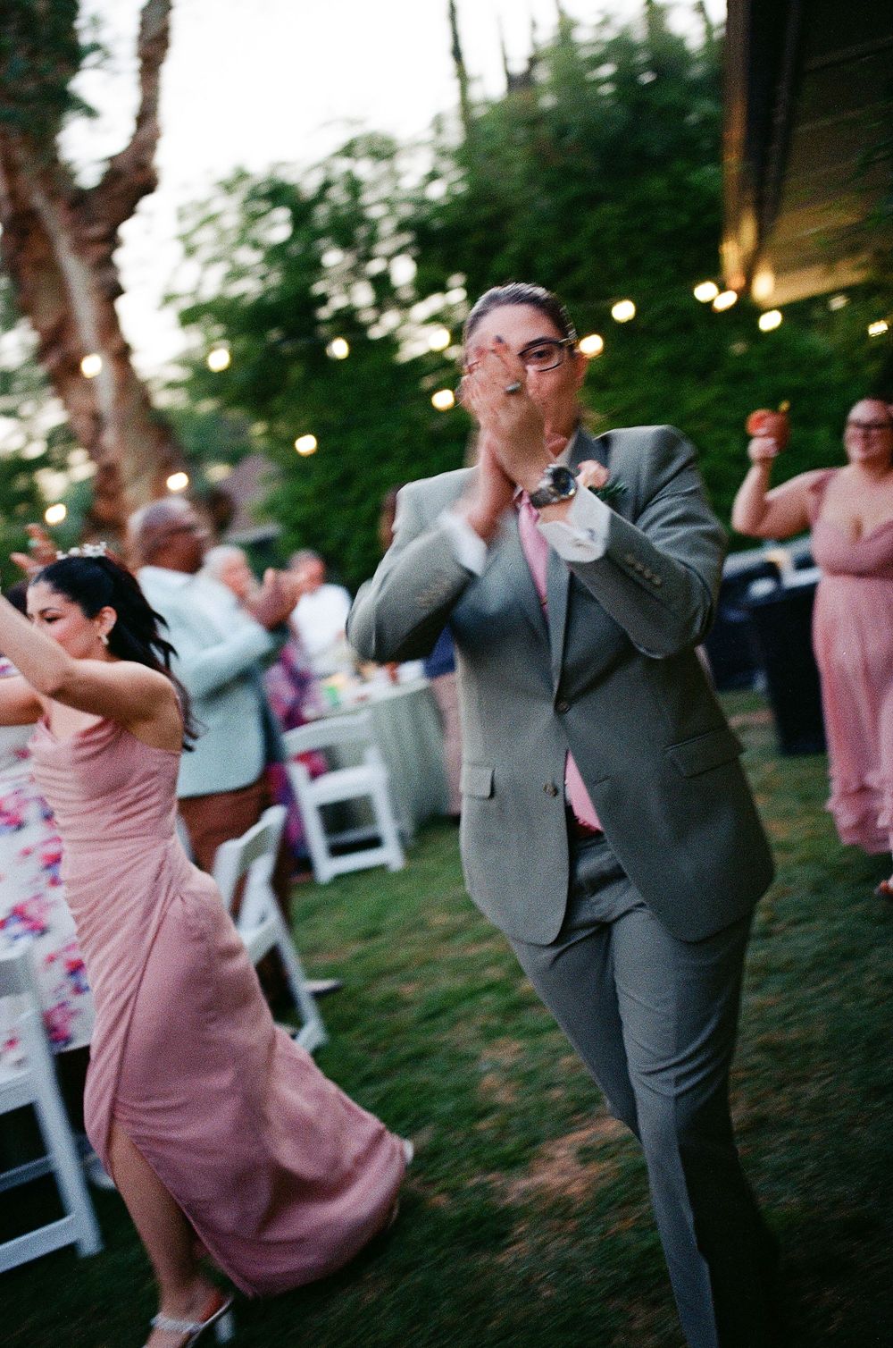 Bridal party on film wedding photography