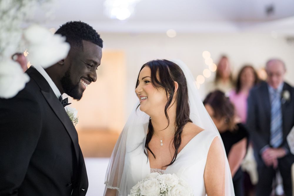 Brima emotional first look at Lauren walking down aisle Newark