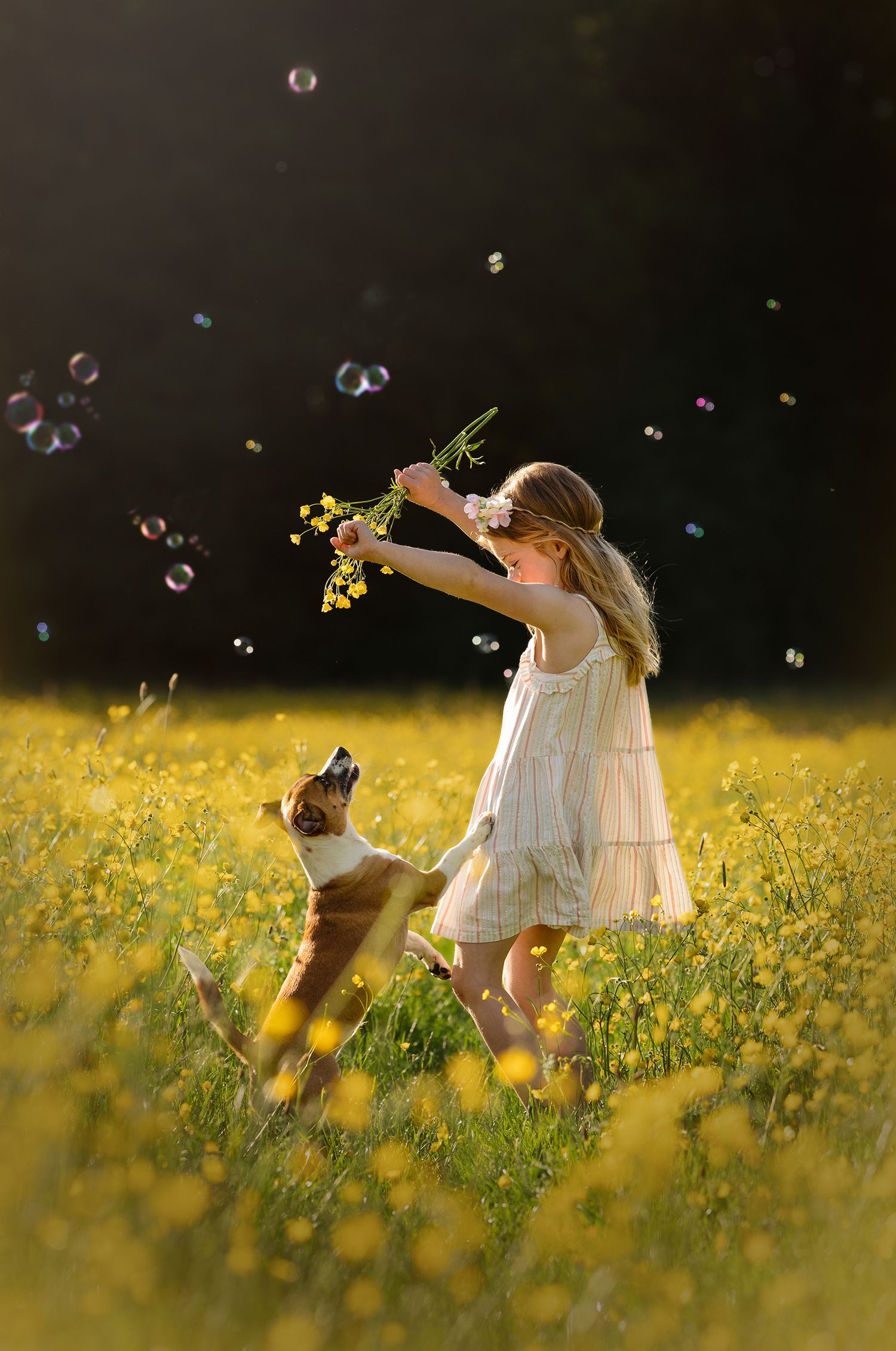 buttercups girl and puppy