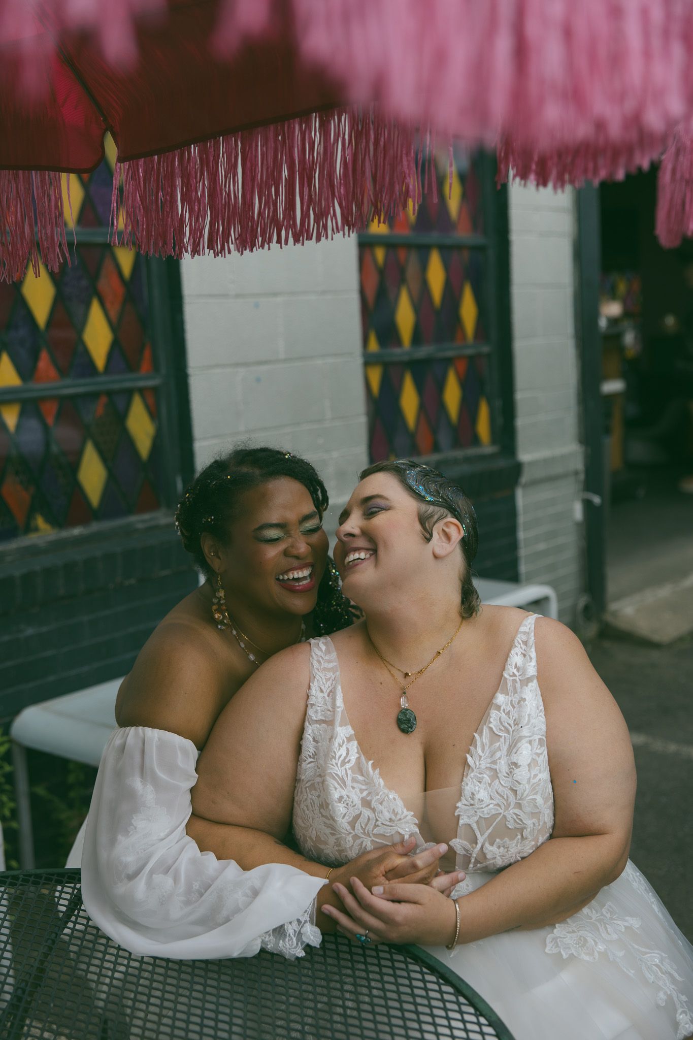 lesbian couple queer lgbtq wedding adventure elopement NC SC GA TN inclusive photographer alternative moody