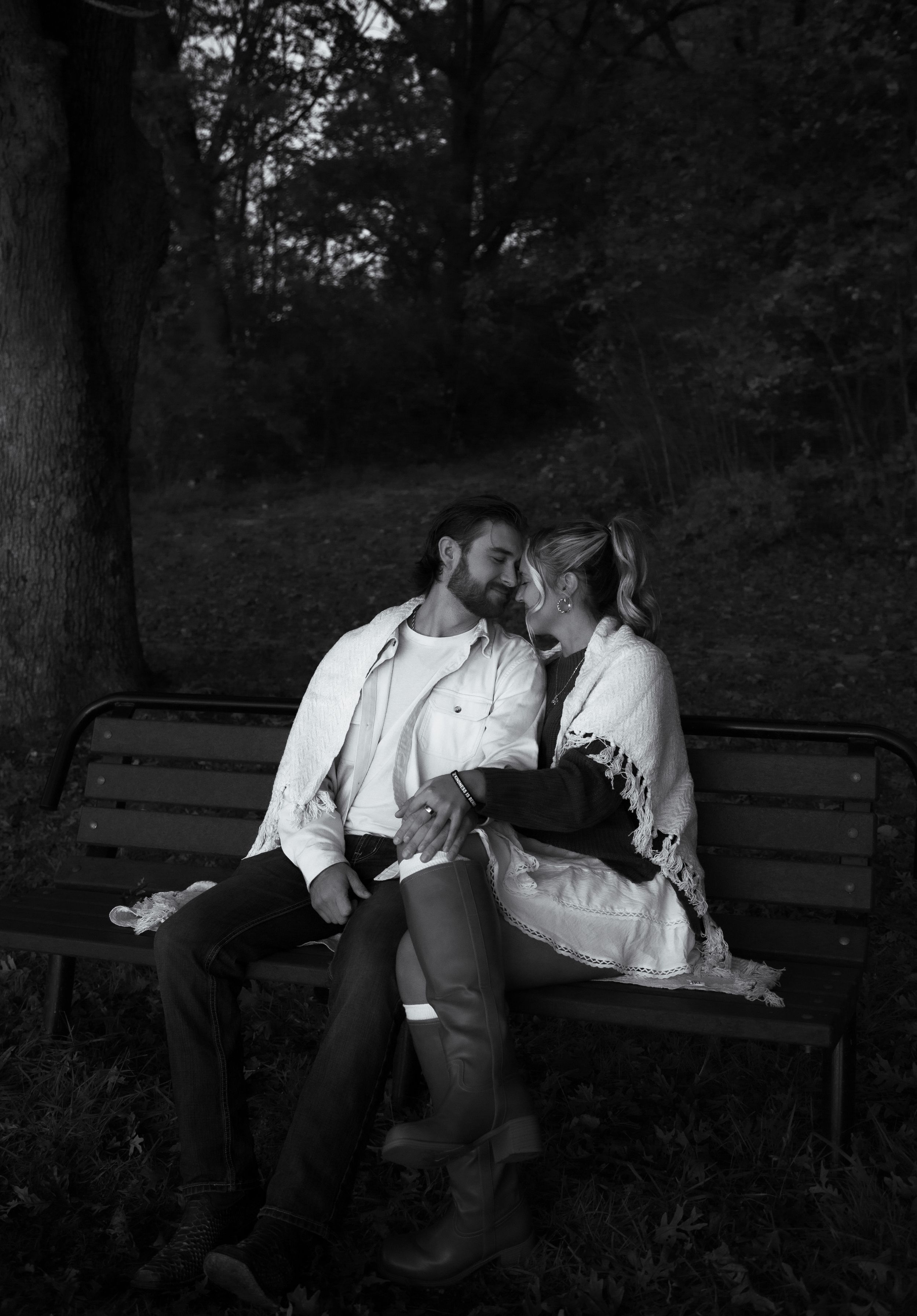 Michigan fall cozy couples photoshoot