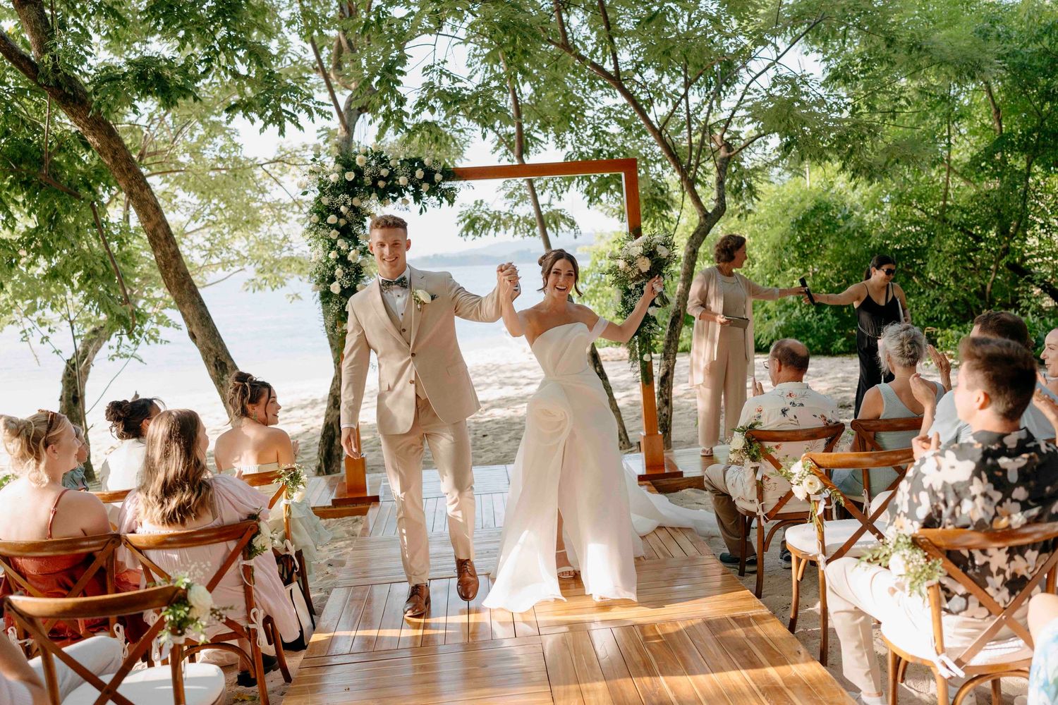A Costa Rica wedding at Westin Reserva Conchal with the couple sharing a romantic beach moment.