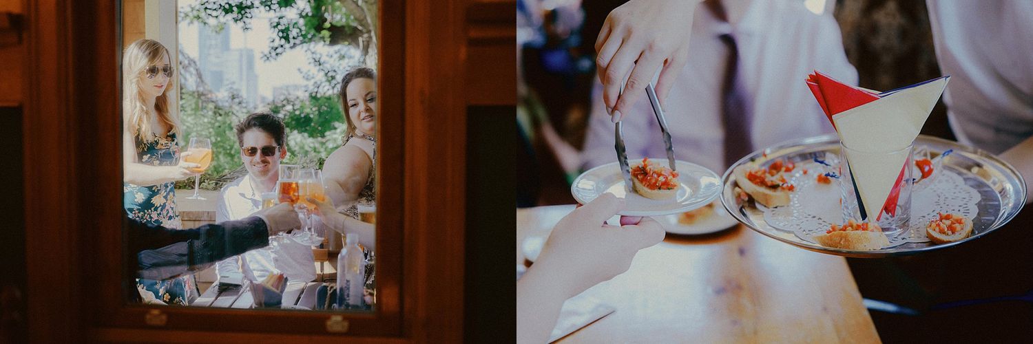 Wedding reception details with place settings and decorative elements indoors.
