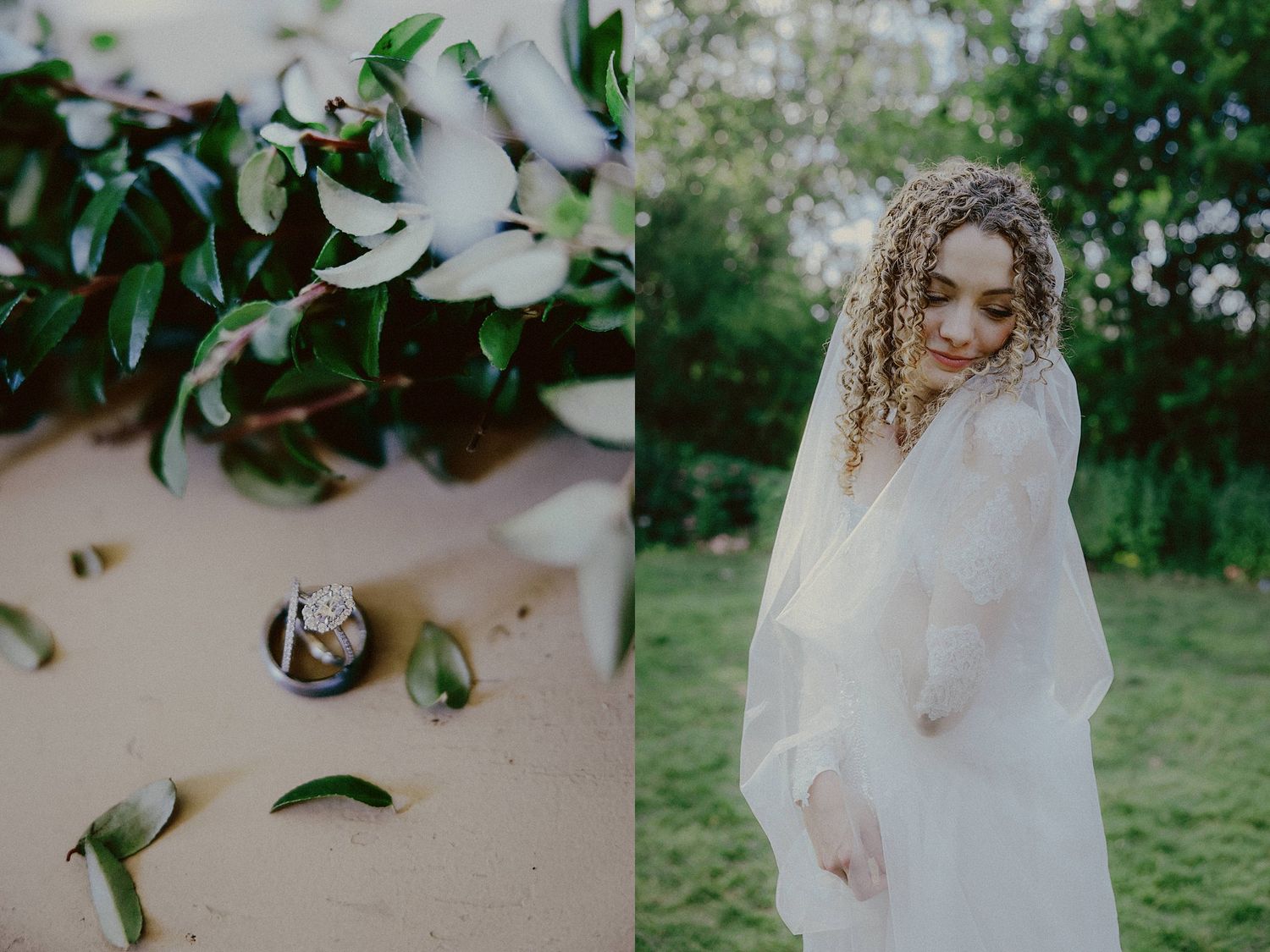 Delicate white floral arrangements and greenery decorate a wedding setting.