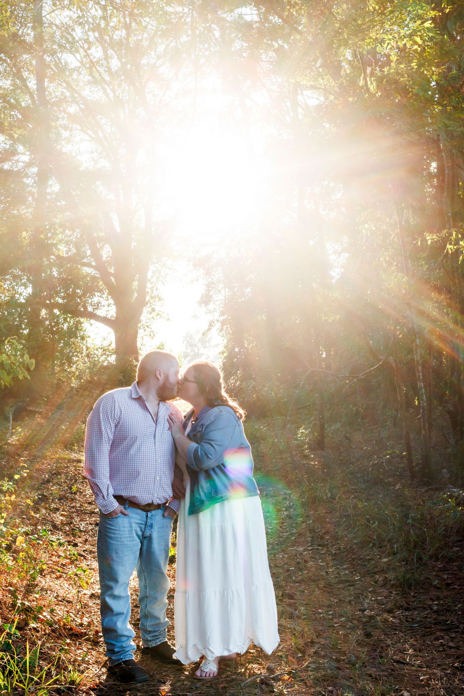 Beautiful backlit engagement session Wadesboro NC