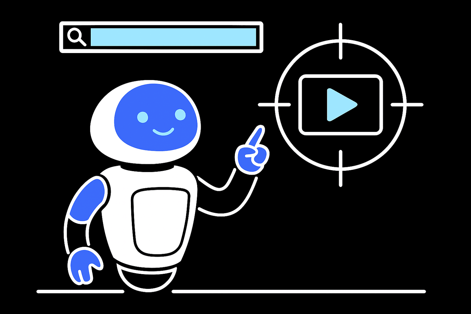 A collection of simple blue and white icons showing different chat and messaging interface elements.