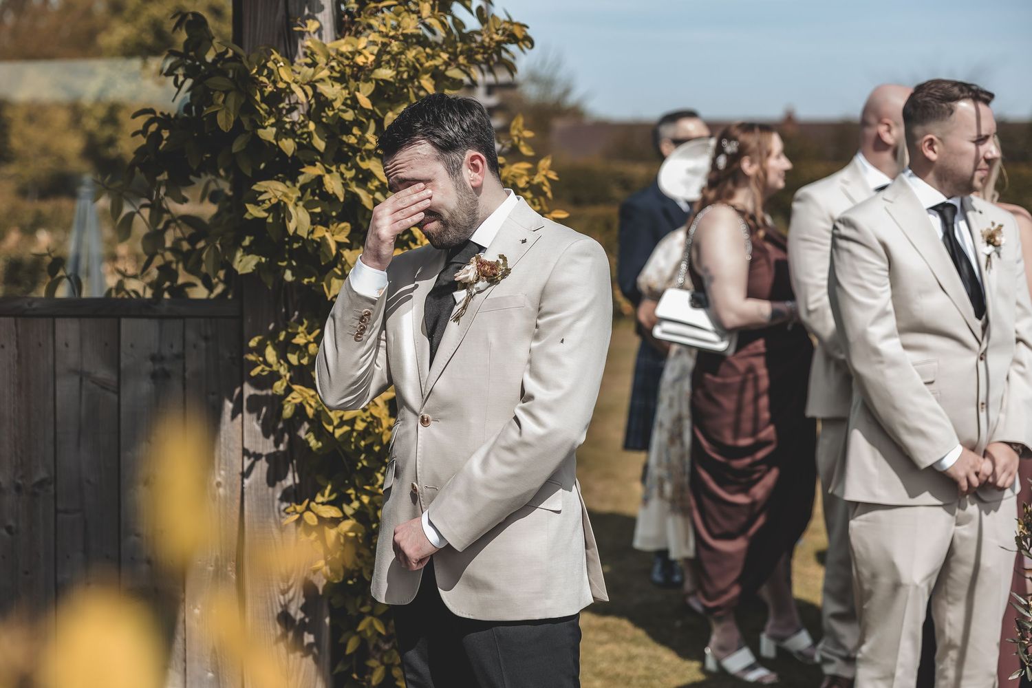 Emotional ceremony moment wedding photography.