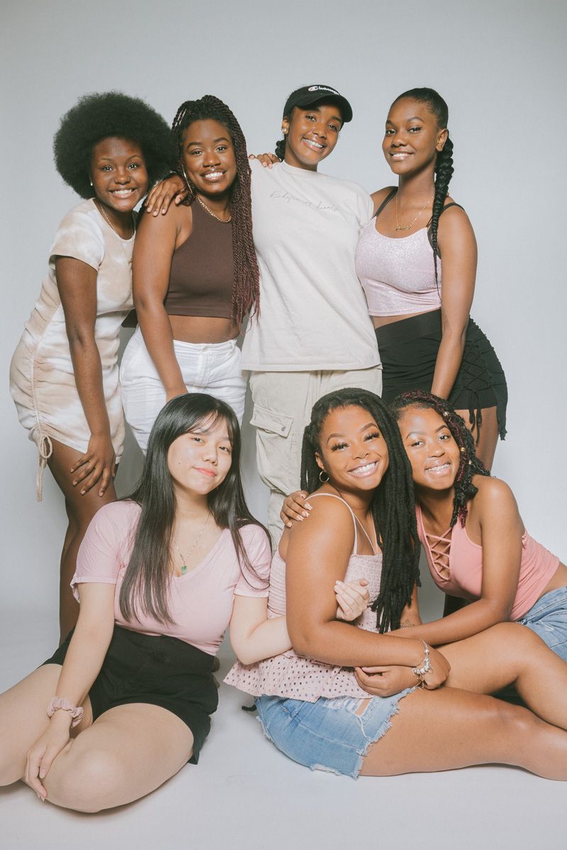seven BIWOC interns for Flaunt It's creative internship