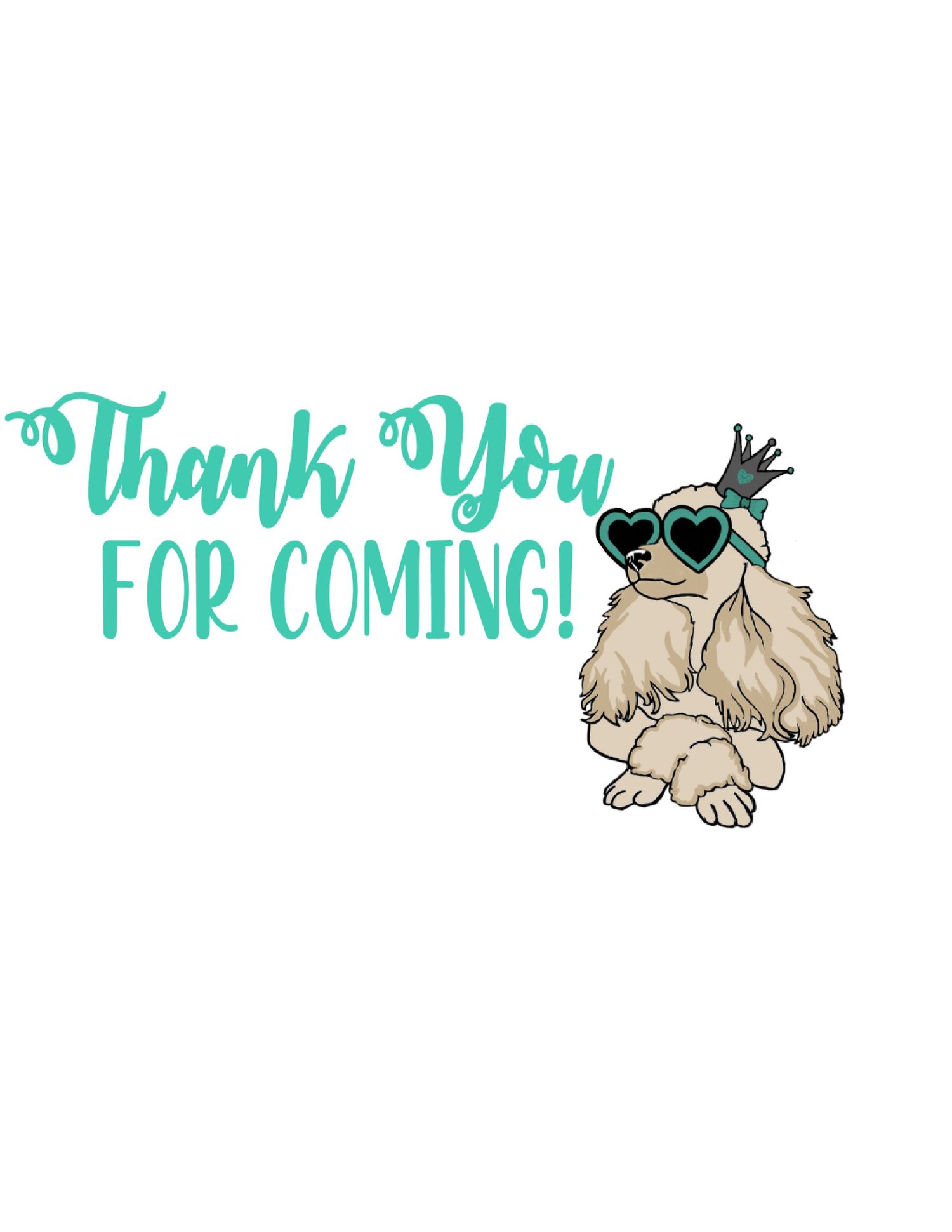 Emmy’s 1st Birthday- thank you