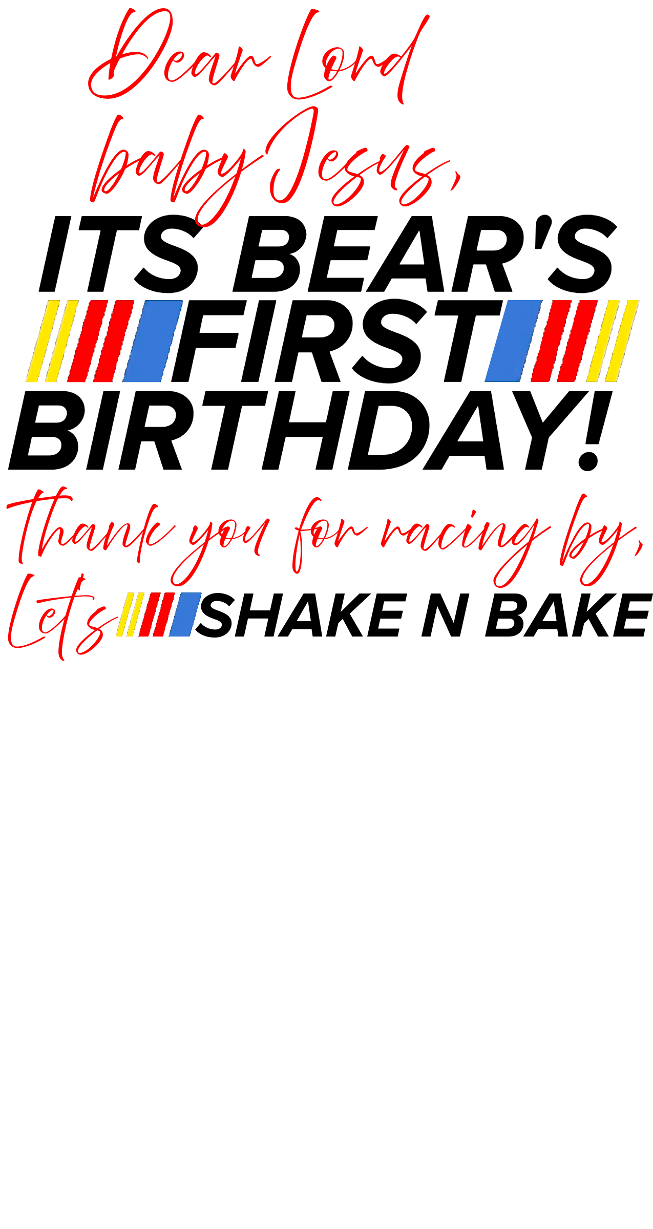 Bear’s 1st birthday- thank you design