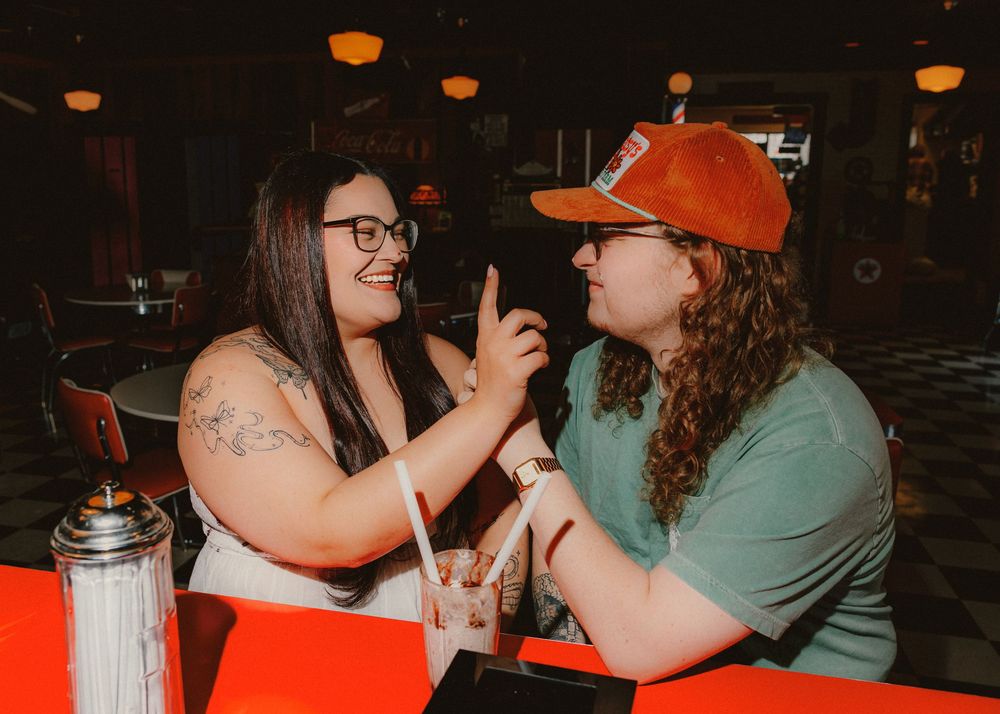 Retro Diner Engagement Shoot