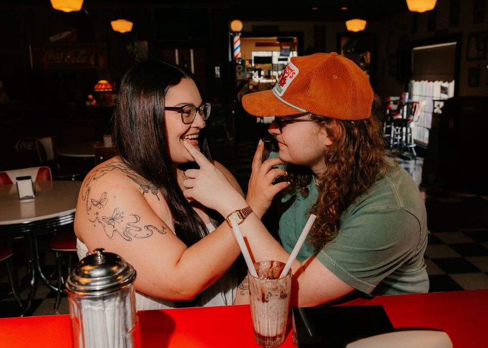 Retro Diner Engagement Shoot