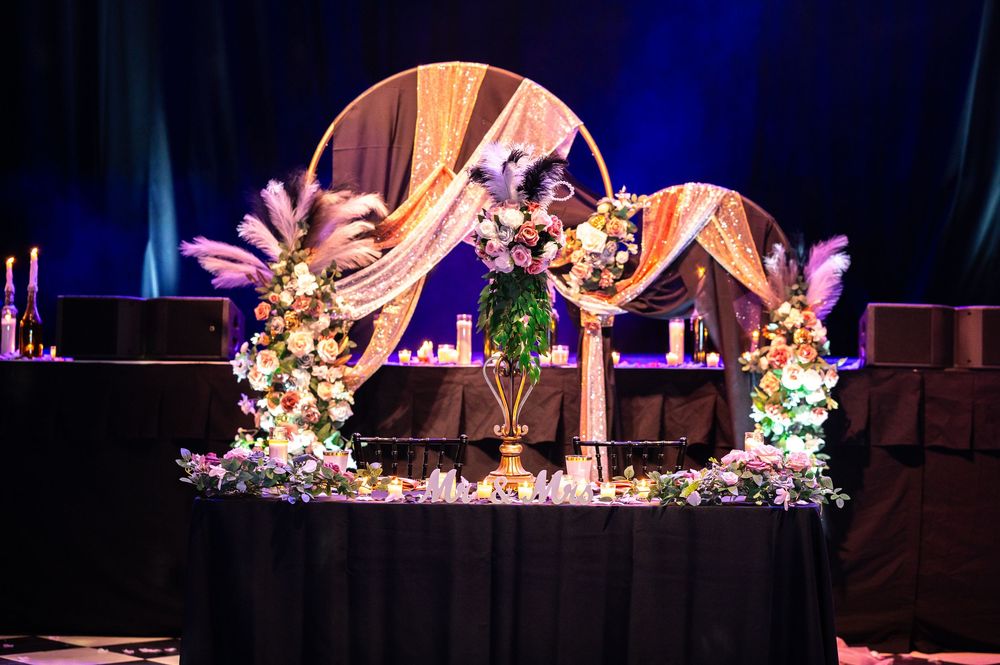 The bride and groom's table.