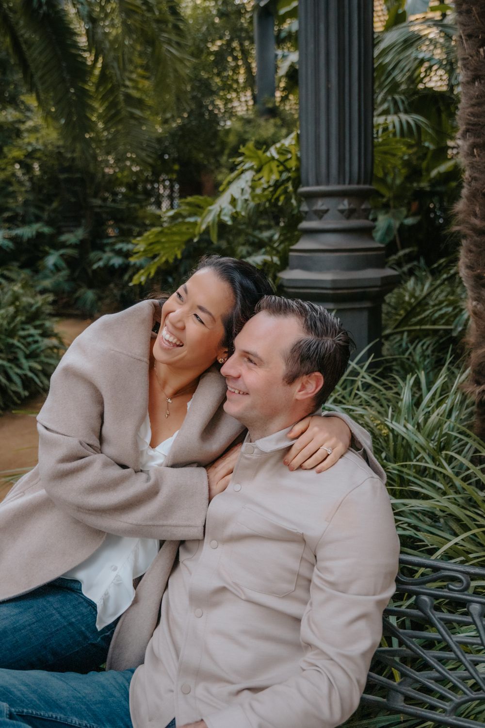 Loving portrait winter sunrise Barcelona Engagement photoshoot Barcelona BarcelonaLoversPH