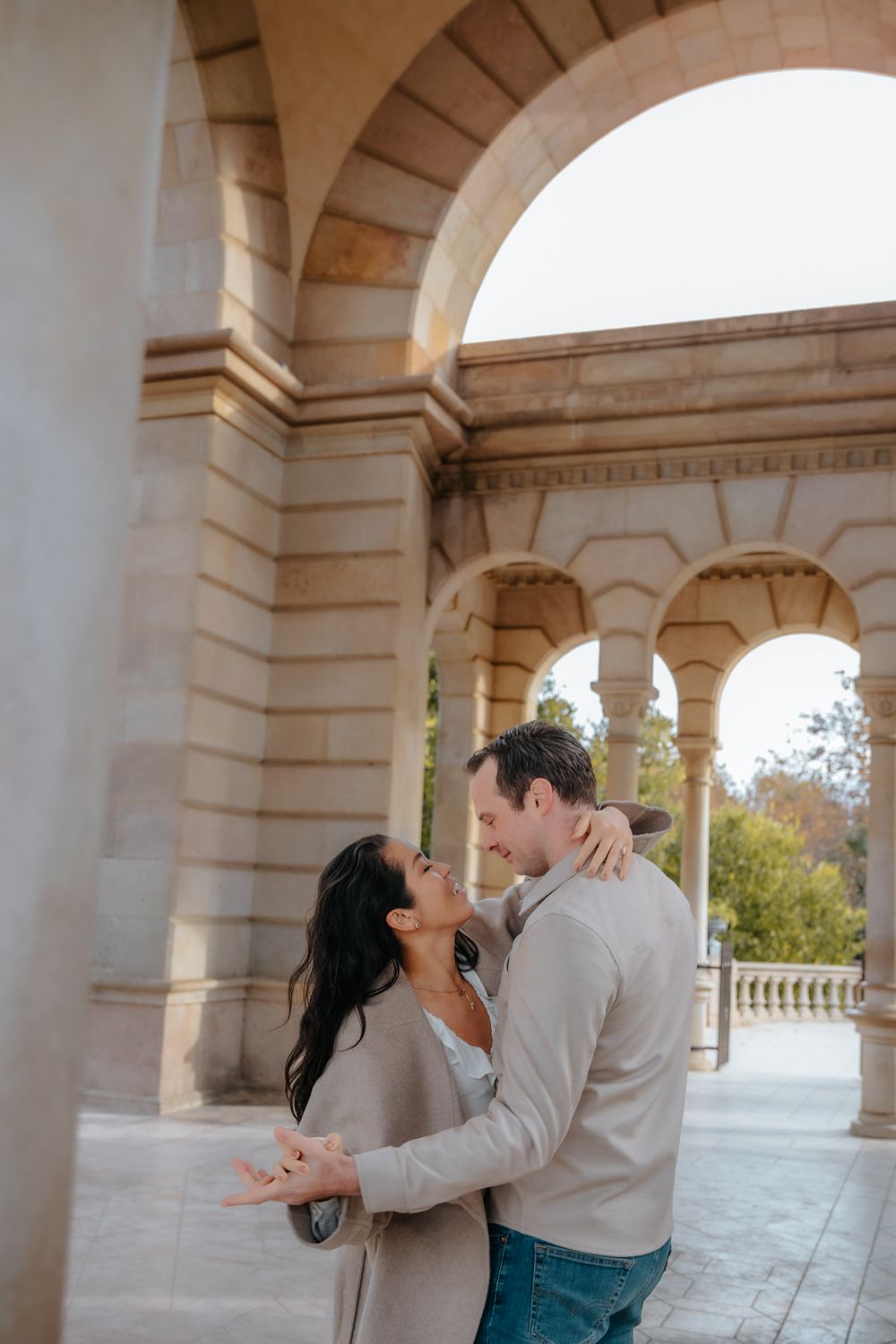 Romantic silhouette sunrise park Barcelona Engagement photoshoot Barcelona BarcelonaLoversPH