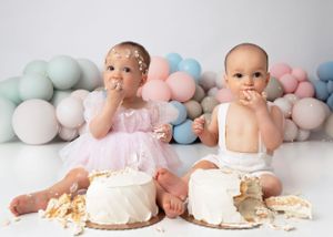 twin first birthday session