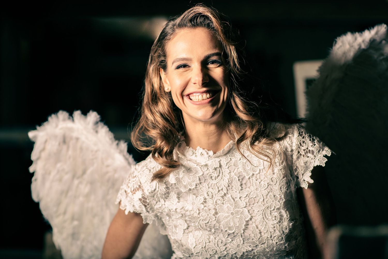 A beautiful angel smiling