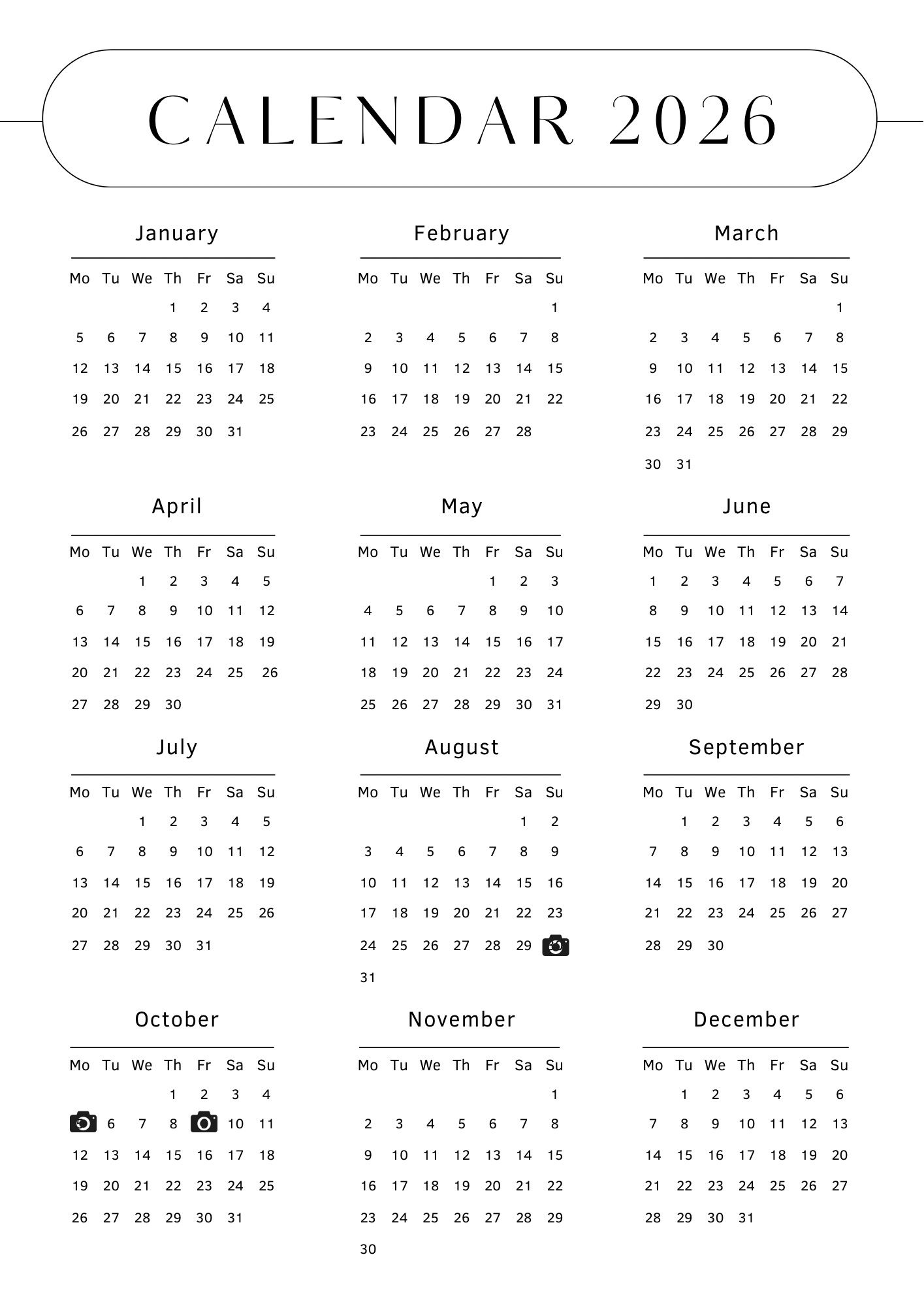 2025 calendar showing booked and unavailable dates marked with icons.